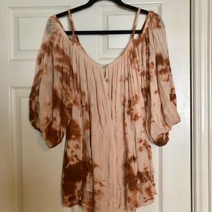 Burnt orange tie dye tunic